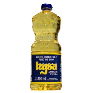 CAJA DE ACEITE DE SOYA HYSA - 12 UNIDADES (800 ML C/U) SPM