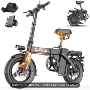 BICICLETA ELÉCTRICA PLEGABLE 500W PARA ADULTOS ⚡ Potencia, portabilidad y autonomía para el día a día