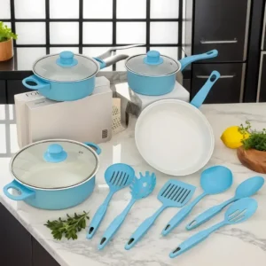 JUEGO DE OLLAS Y SARTENES ANTIADHERENTES - 13 PIEZAS