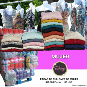 PACA DE ROPA RECICLADA MUJER PULLOVER (310-360 PIEZAS - 100 LB)
