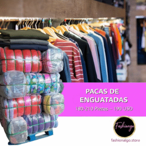 PACA DE ROPA RECICLADA HOMBRE ENGUATADAS (180-210 PIEZAS - 100 LB)