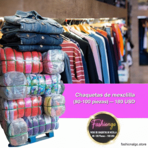 PACA DE ROPA RECICLADA HOMBRE CHAQUETAS DE MEZCLILLA (80-100 PIEZAS - 100 LB)