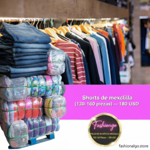 PACA DE ROPA RECICLADA HOMBRE SHORTS DE MEZCLILLA (130-160 PIEZAS - 100 LB)