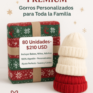 PACA DE GORROS NAVIDEÑOS BEBÉ/NIÑOS - 80 UNIDADES