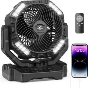 VENTILADOR DE CAMPING CON BATERÍA 40,000 mAh
