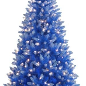 ÁRBOL DE NAVIDAD PREILUMINADO PULEO 6.5 PIES AZUL