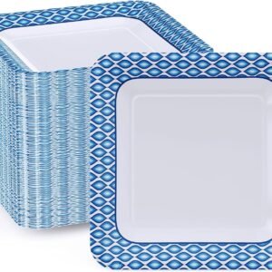 PLATOS DE PAPEL CUADRADOS MUCHII 140 UNIDADES